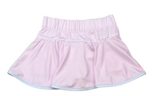 Load image into Gallery viewer, Quinn Tennis Skort - Pink Mini Gingham With Blue Trim
