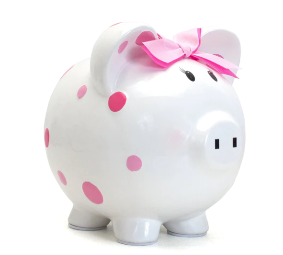 Pink Multi Dot Bank