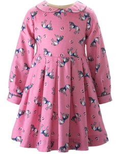 Pink Pony Flannel Dress