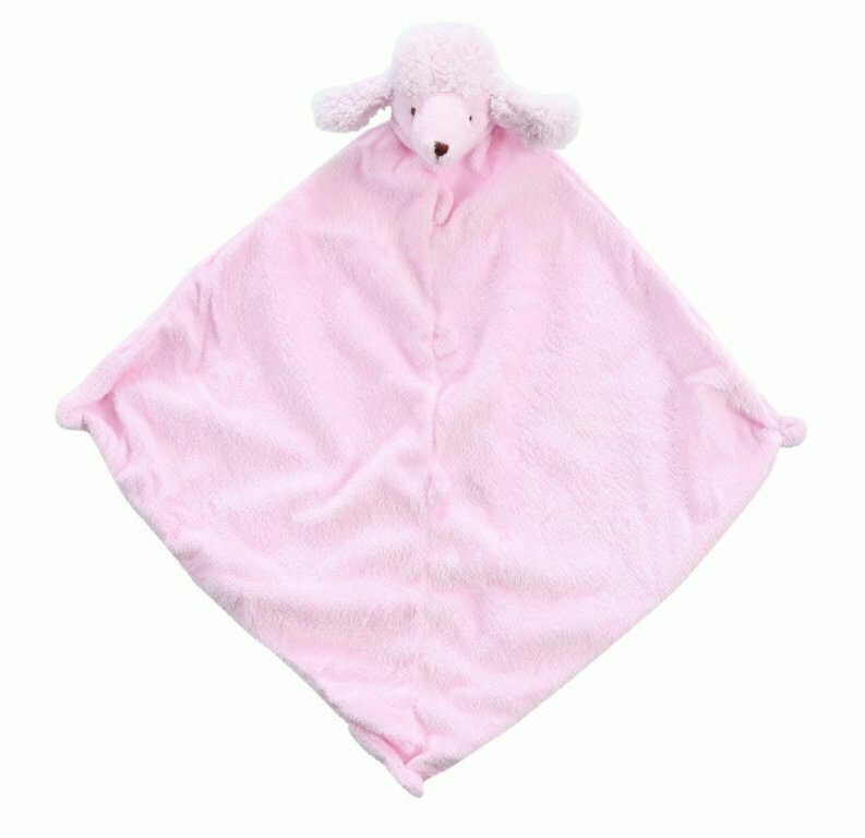 Angel Dear Blankie – Super Soft Pink Lamb Security Blanket For Babies | Machine Washable, 14x14 Inches