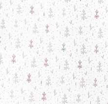 Load image into Gallery viewer, Pine Saplings On White Zipper Footie
