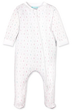 Load image into Gallery viewer, Pine Saplings On White Zipper Footie
