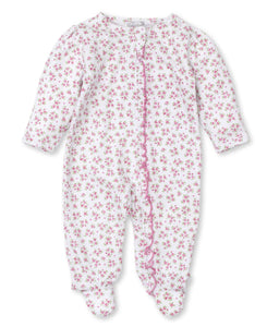 Pink Petite Paradise Print Footie With Zipper