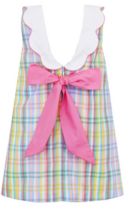 Multi Color Pastel Plaid A-Line Dress