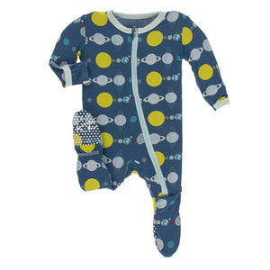 Planets Footie with Zipper