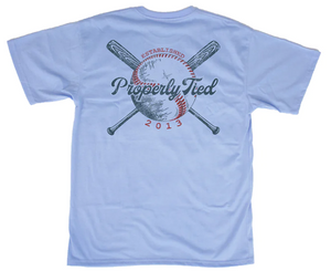 Play Ball Short Sleeve Tee Shirt - Light Blue