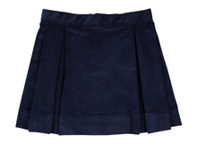 Load image into Gallery viewer, Parson Pleated Skirt - Nantucket Navy Corduroy
