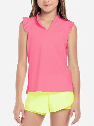 Pleat Me Up Tennis Tank - Pink