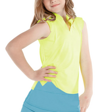 Load image into Gallery viewer, Pleat Me Up Tennis Tank - Neon Yellow
