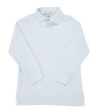 Load image into Gallery viewer, Prim &amp; Proper Long Sleeve Polo - Buckhead Blue Stripe/Multicolor
