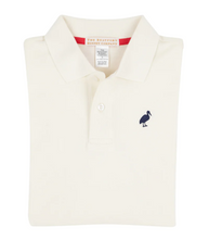 Load image into Gallery viewer, Prim &amp; Proper Long Sleeve Polo - Pearl/Nantucket Navy
