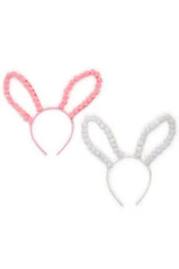 Pom Pom Bunny Ears Headband - Assorted