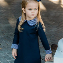 Load image into Gallery viewer, Ponte Navy Knit Dress
