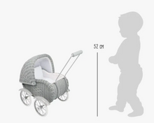Load image into Gallery viewer, Vintage Grey Baby Doll Pram
