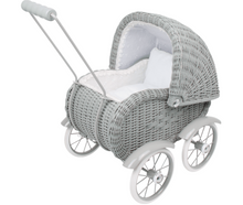 Load image into Gallery viewer, Vintage Grey Baby Doll Pram
