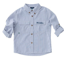 Load image into Gallery viewer, Ensign Blue Windowpane Check Fishing Shirt
