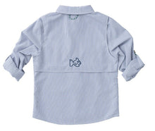 Load image into Gallery viewer, Ensign Blue Windowpane Check Fishing Shirt
