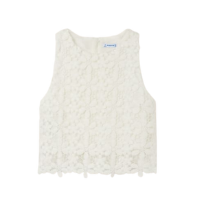 White Lace Guipure Top