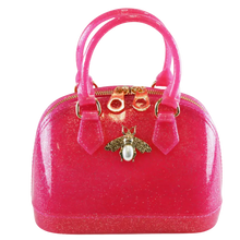 Load image into Gallery viewer, Jelly Bowling Bag Purse With Bee Pin
