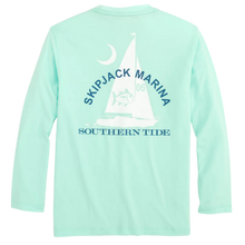 Load image into Gallery viewer, Baltic Teal Skipjack Marina Long Sleeve Performance Tee
