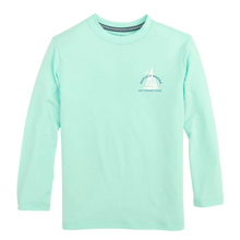Load image into Gallery viewer, Baltic Teal Skipjack Marina Long Sleeve Performance Tee
