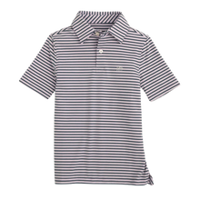 Load image into Gallery viewer, Heather Orchid Petal Ryder Greer Stripe Performance Polo
