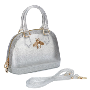 Jelly Bowling Bag Purse With Bee Pin