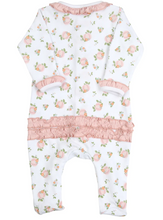 Load image into Gallery viewer, Pink Pumpkins Printed Ruffle Footie
