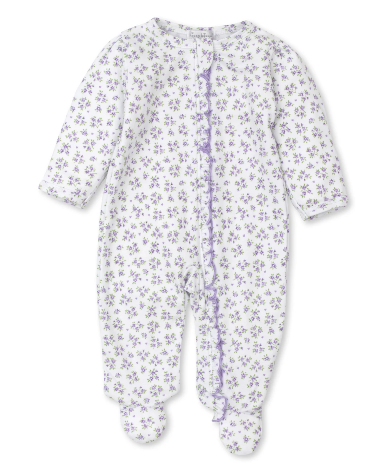 Lilac Petite Paradise Print Footie With Zipper