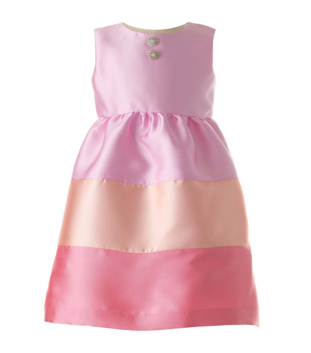 Pink And Peach Candy Stripe Party Dress