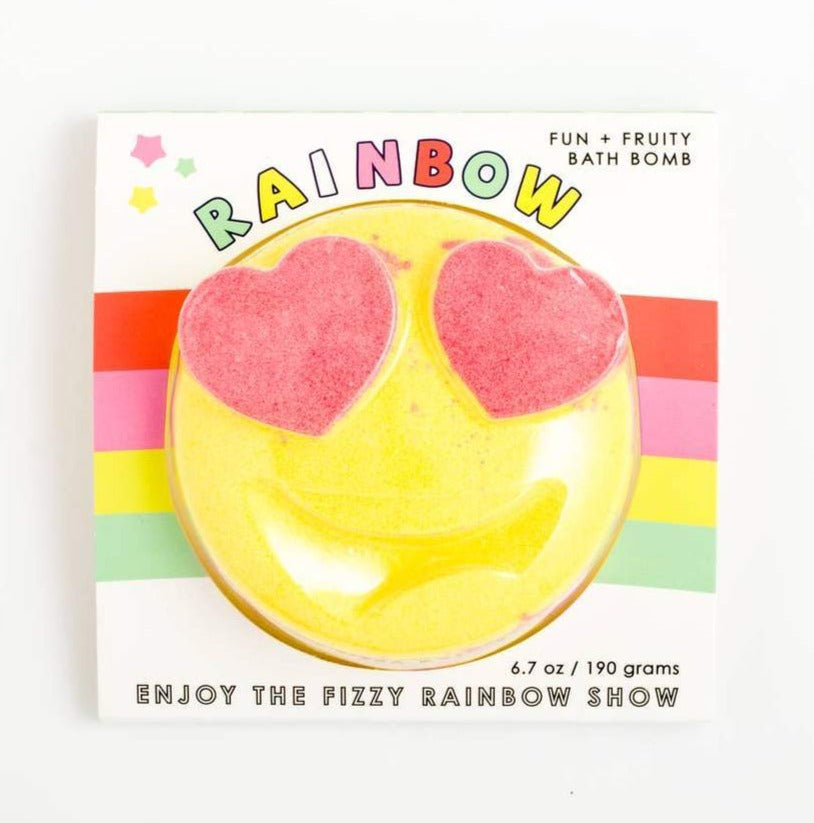 Fun & Fruity Rainbow Emoji Bath Bomb