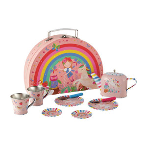 Ten Piece Rainbow Fairy Tin Tea Set