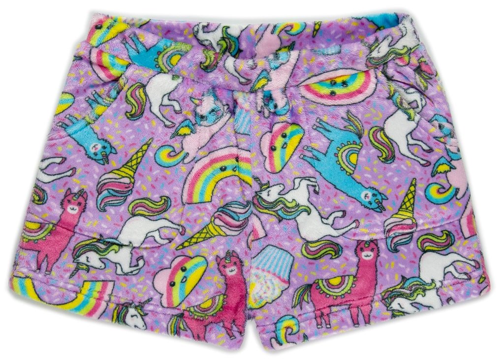 Rainbow Carnival Plush Shorts