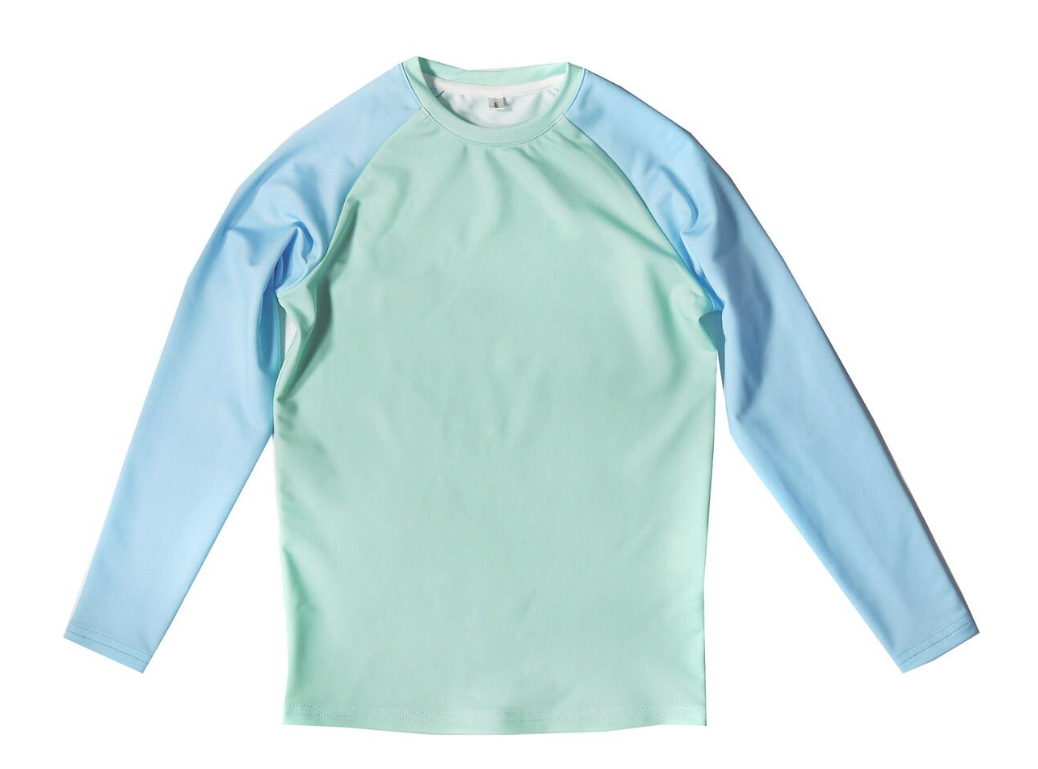 Aqua And Blue Long Sleeve Rash Guard – Belles & Beaux®
