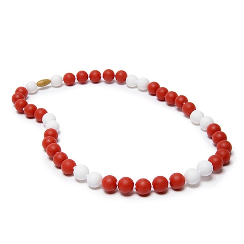 Red and WhiteSpirit Teething Necklace