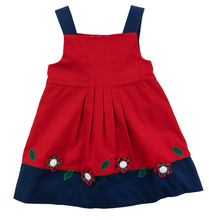 Load image into Gallery viewer, Red Brushed Fine Line Jumper With Plaid Flowers
