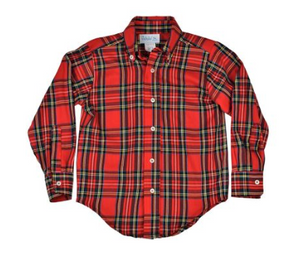 Red Plaid Button Down Shirt