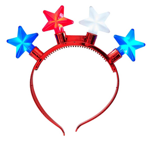 Red Light Up Star Headband