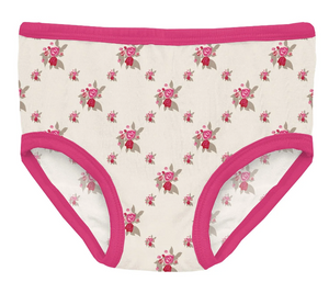 Natural Rose Trellis Girls Underwear