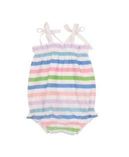 Rosey Romper - Broad Street Stripe with Worth Avenue White