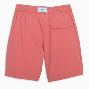 Rouge Red Solid Swim Trunk