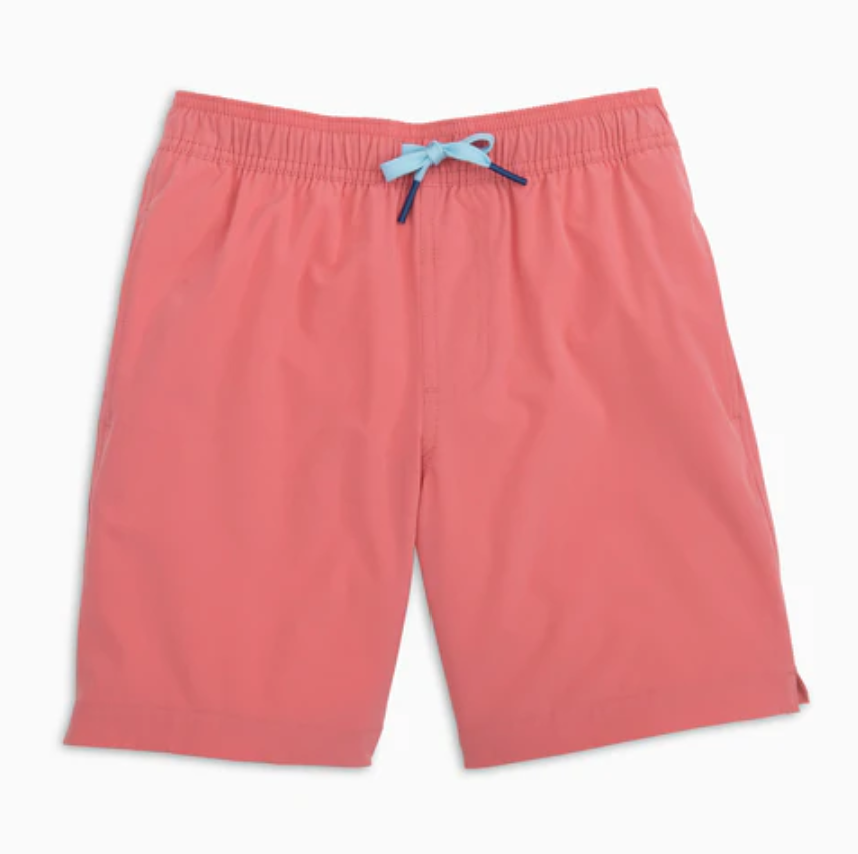 Rouge Red Solid Swim Trunk