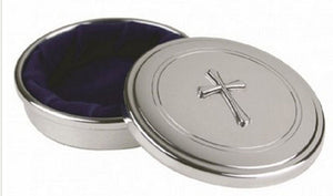 3” Pewter Jewelry Box With Cross
