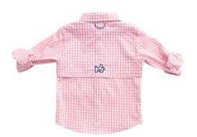 Load image into Gallery viewer, Salmon Windowpane Vented Shirt
