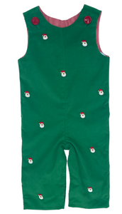 Santa Embroidered Green Corduroy Longall