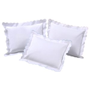 Scalloped Monogram Pillow Case With Insert