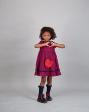 Load image into Gallery viewer, Iris Mini Red Hearts Cap Sleeve Dress
