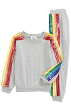 Load image into Gallery viewer, Sequin Rainbow Track Suit
