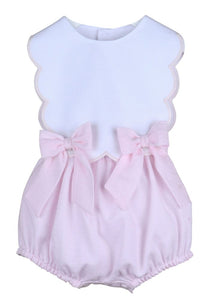 Sherbert Girl Pink Scallop Bubble with Bows