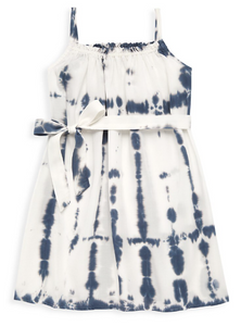 Shibori Block Dye Sundress With Sash